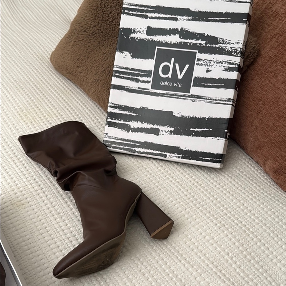 Dolce Vita Brown Heeled Boots Elegant Style